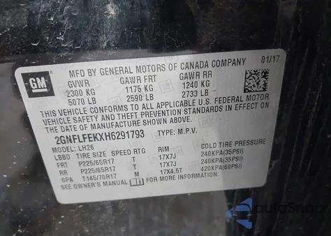 2017 Chevrolet Equinox Lt from USA, damaged, VIN 2GNFLFEKXH6291793